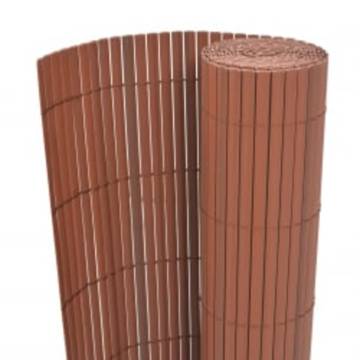 Double-Sided Garden Fence 110x500 cm - Brown, Durable & Flexible