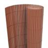 Double-Sided Garden Fence 110x500 cm - Brown, Durable & Flexible