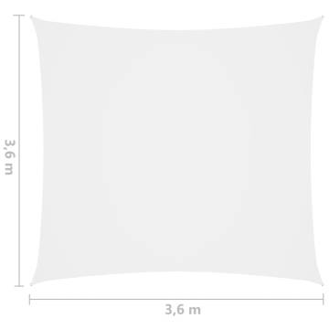 Sunshade Sail Oxford Fabric 3.6x3.6m - White | HipoMarket