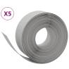 Garden Edgings 5 pcs Grey 10 m | Durable Polyethylene