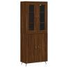 Elegant Highboard in Brown Oak - 69.5x34x180 cm