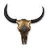 HSM Collection Decorative Buffalo Head - Gold 80x10x80 cm