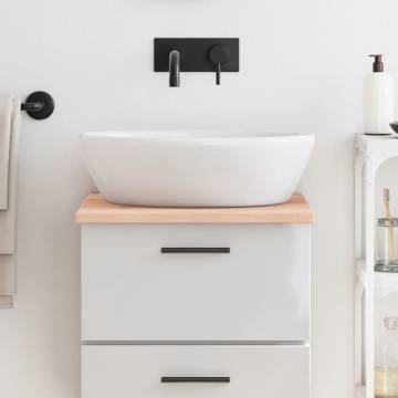 Untreated Solid Wood Bathroom Countertop 40x60 cm - Hipomarket