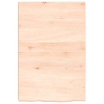 Untreated Solid Wood Bathroom Countertop 40x60 cm - Hipomarket