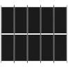 5-Panel Room Divider Black 250x220 cm Fabric | Hipomarket UK