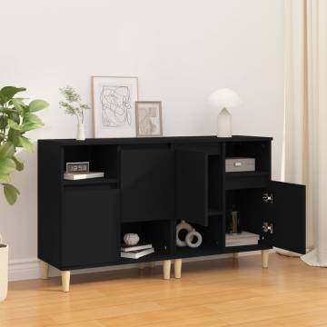 Modern Black Sideboards - Set of 2 | 60x35x70 cm