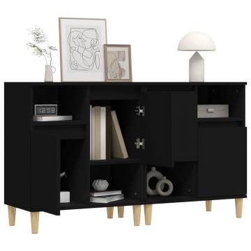 Modern Black Sideboards - Set of 2 | 60x35x70 cm