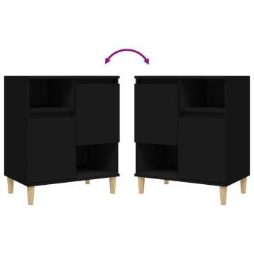 Modern Black Sideboards - Set of 2 | 60x35x70 cm