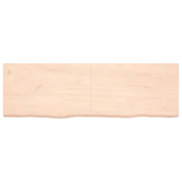 Untreated Solid Wood Bathroom Countertop 160x50 cm | HipoMarket