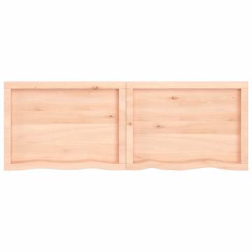 Untreated Solid Wood Bathroom Countertop 160x50 cm | HipoMarket