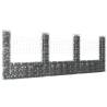 U-shape Gabion Basket with 4 Posts Iron 380x20x150 cm Size 380 x 20 x 150 cm Quantity in Package 1 