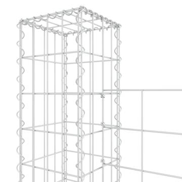 U-shape Gabion Basket with 4 Posts - Durable Iron Design