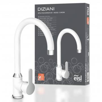 EISL DIZIANI White-Chrome Kitchen Mixer Tap - Modern & Reliable