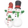 Inflatable Snowman Family with LEDs - 240 cm Christmas Decoration