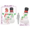 Inflatable Snowman Family with LEDs - 240 cm Christmas Decoration