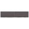 Dark Brown Solid Wood Bathroom Countertop - 140x30 cm