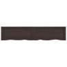 Dark Brown Solid Wood Bathroom Countertop - 140x30 cm