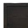 Dark Brown Solid Wood Bathroom Countertop - 140x30 cm