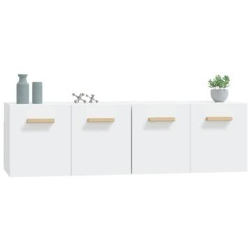 Stylish White Wall Cabinets - 2 pcs - Engineered Wood