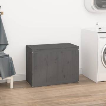 Laundry Box Grey - Solid Pine Wood | Hipomarket UK