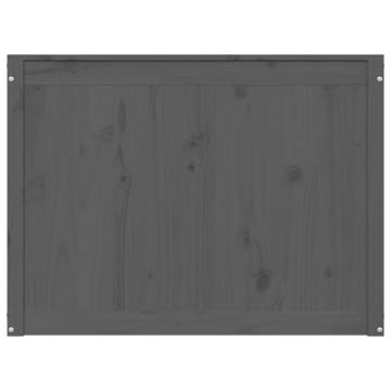 Laundry Box Grey - Solid Pine Wood | Hipomarket UK