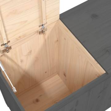 Laundry Box Grey - Solid Pine Wood | Hipomarket UK