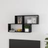 Wall Shelf Black 100x18x53 cm Engineered Wood Colour black Quantity in Package 1 Number of Pieces 