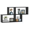 Black Engineered Wood Wall Shelf - 100x18x53 cm