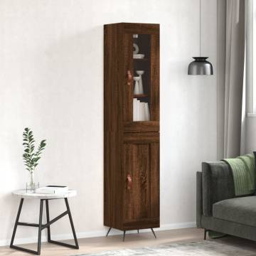 Highboard Brown Oak - Stylish Storage Solution | HipoMarket UK