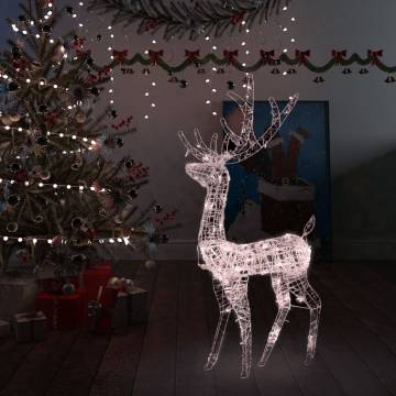 Acrylic Reindeer Christmas Decoration with 140 LEDs - 120cm