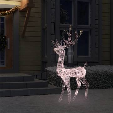 Acrylic Reindeer Christmas Decoration with 140 LEDs - 120cm