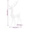 Acrylic Reindeer Christmas Decoration with 140 LEDs - 120cm