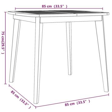 Garden Table 85x85 cm Solid Wood Acacia | Hipo Market