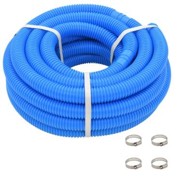 Pool Hose with Clamps - 12m Blue 38mm | HipoMarket UK