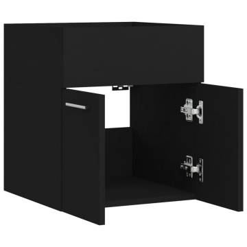 Elegant Black Sink Cabinet - 41x38.5x46 cm | HipoMarket UK