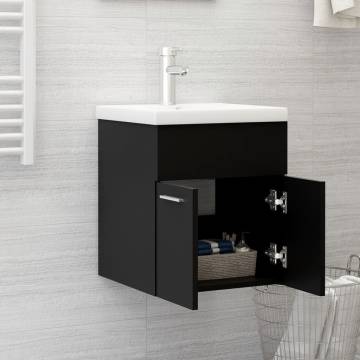 Elegant Black Sink Cabinet - 41x38.5x46 cm | HipoMarket UK