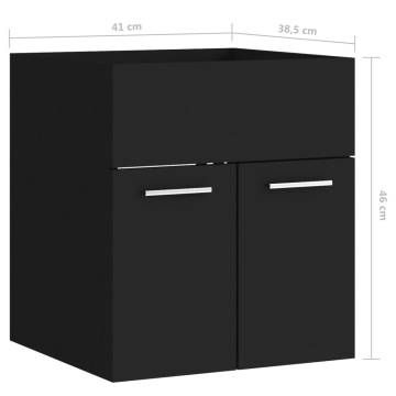 Elegant Black Sink Cabinet - 41x38.5x46 cm | HipoMarket UK