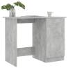 Modern Concrete Grey Desk - 100x50x76 cm Engineered Wood