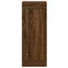 Elegant Brown Oak Highboard - 34.5x34x180 cm | Hipomarket