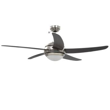 Ornate Ceiling Fan with Light - 128 cm Brown | HipoMarket