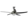 Ornate Ceiling Fan with Light - 128 cm Brown | HipoMarket