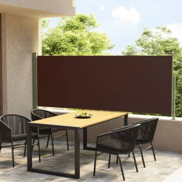 Patio Retractable Side Awning 140x300 cm - Brown | HipoMarket