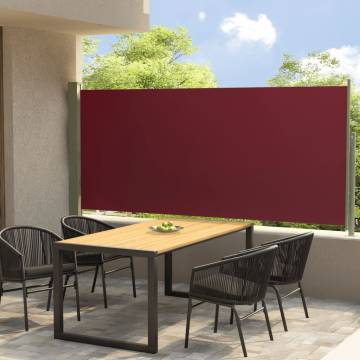 Patio Retractable Side Awning 140x300 cm Red | Hipomarket UK