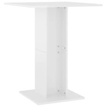 High Gloss White Bistro Table - 60x60 cm | Hipomarket