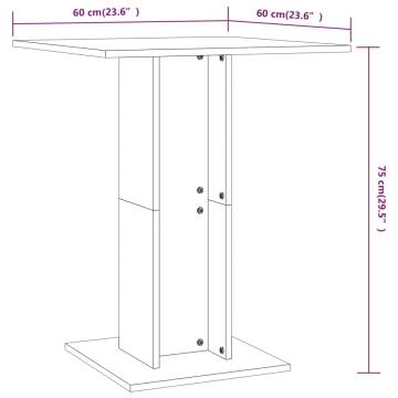 High Gloss White Bistro Table - 60x60 cm | Hipomarket