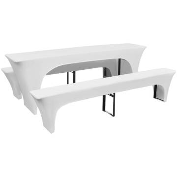 3 White Slipcovers for Beer Table & Benches | HipoMarket