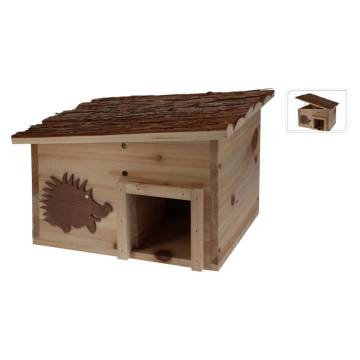 ProGarden Hedgehog House - Natural Wood Shelter for Garden