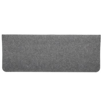 Stair Mats Self-adhesive - 15 pcs Grey - Hipomarket UK