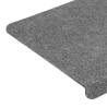 Stair Mats Self-adhesive - 15 pcs Grey - Hipomarket UK