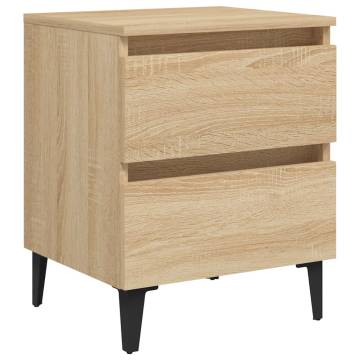 Chic Bed Cabinet Sonoma Oak - Stylish Storage Solution